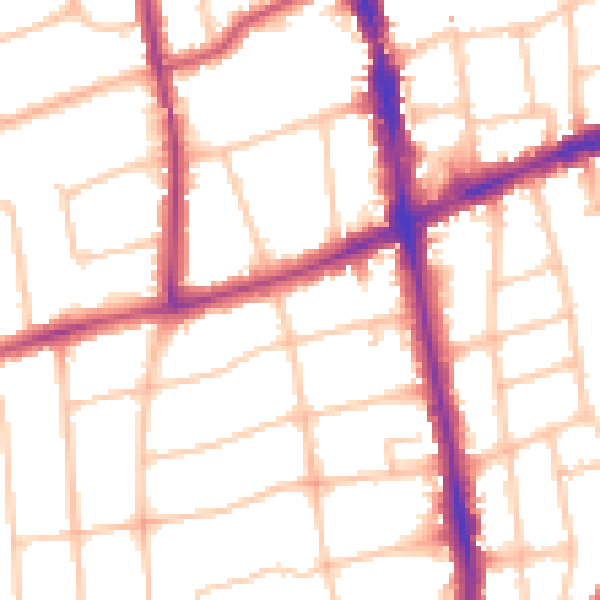 Daytime road noise heatmap for SM6 0SF