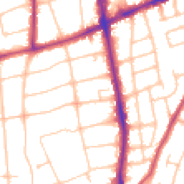 Daytime road noise heatmap for SM6 0UB