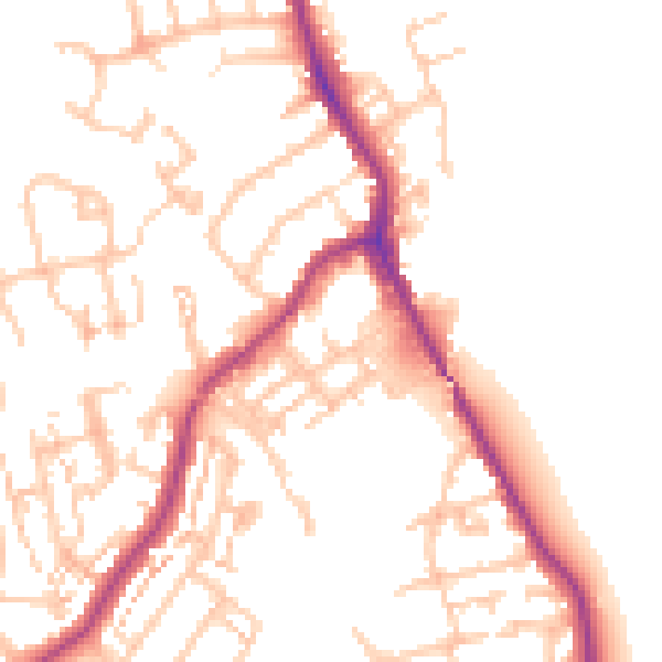 Daytime road noise heatmap for SM6 7FE