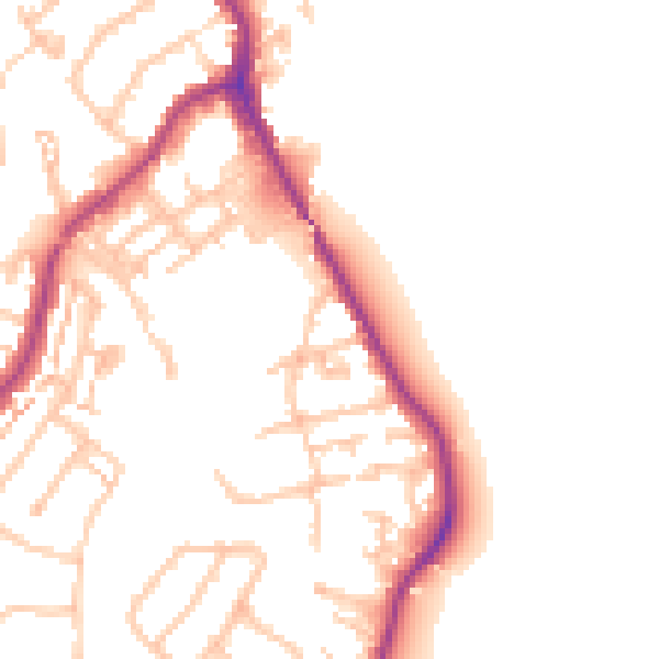 Daytime road noise heatmap for SM6 7GH