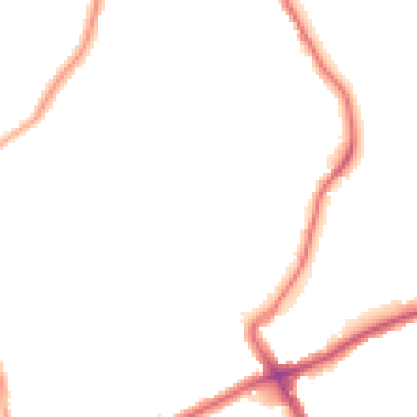 Night-time road noise heatmap for SM6 7JL