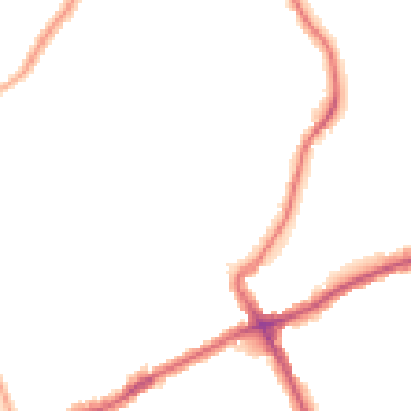 Night-time road noise heatmap for SM6 7JQ