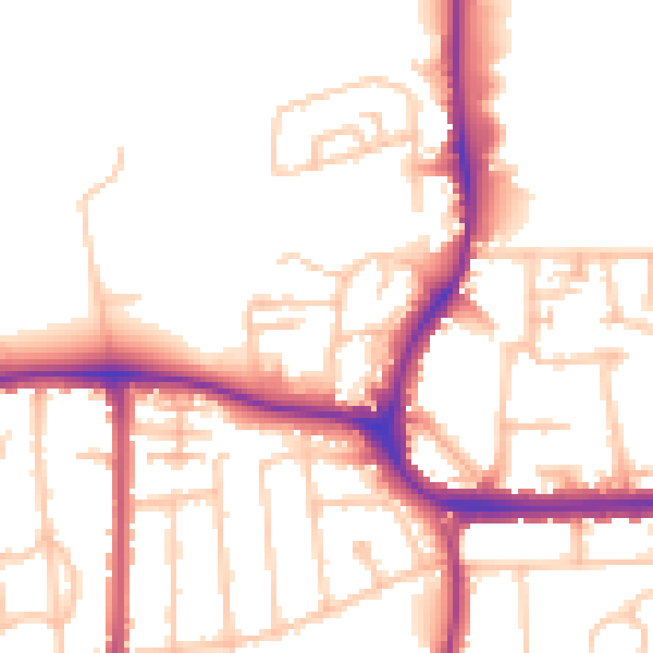 Daytime road noise heatmap for SM6 7LZ