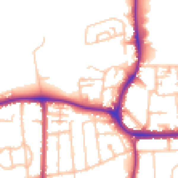Daytime road noise heatmap for SM6 7NE