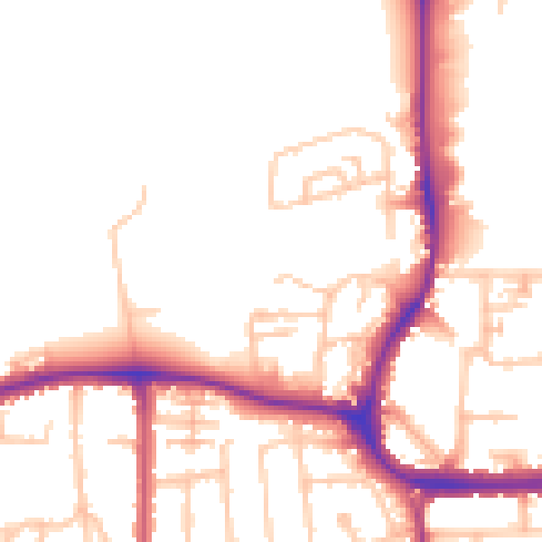 Daytime road noise heatmap for SM6 7NF