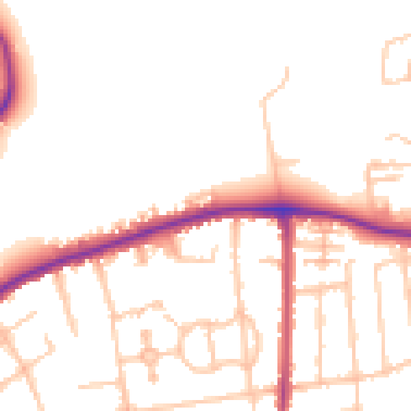 Daytime road noise heatmap for SM6 7NL