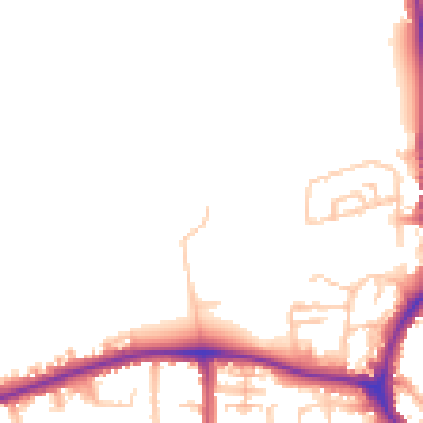Daytime road noise heatmap for SM6 7NN