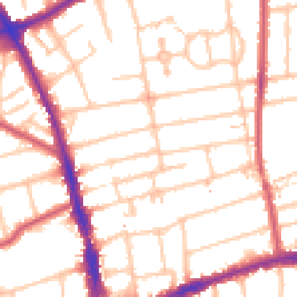 Daytime road noise heatmap for SM6 8AG
