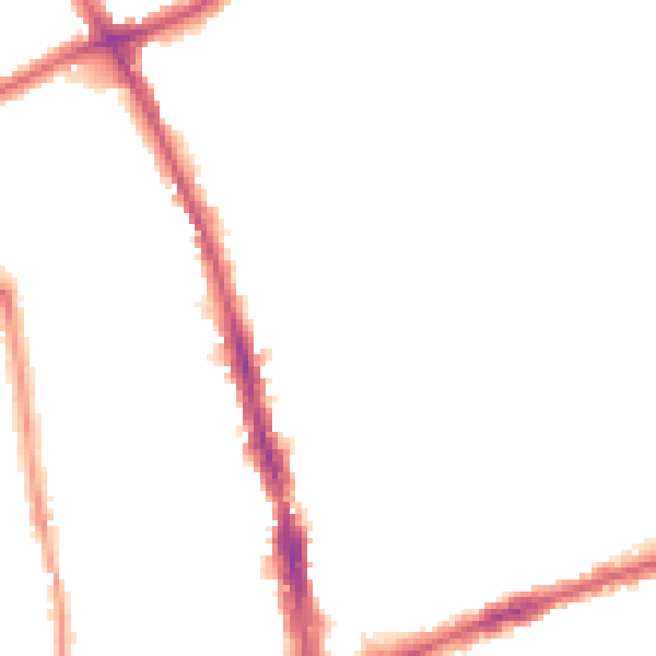 Night-time road noise heatmap for SM6 8AL