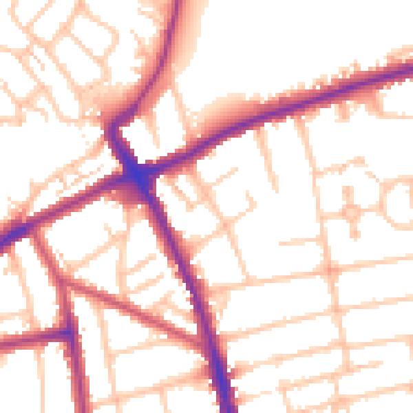 Daytime road noise heatmap for SM6 8AT