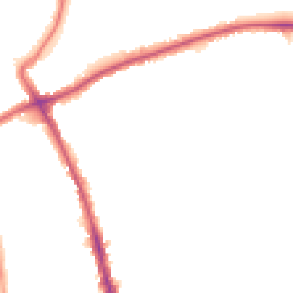 Night-time road noise heatmap for SM6 8BT
