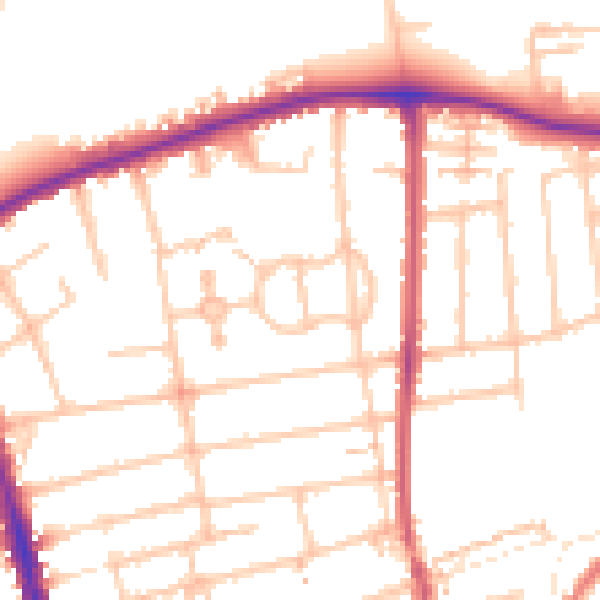 Daytime road noise heatmap for SM6 8DR