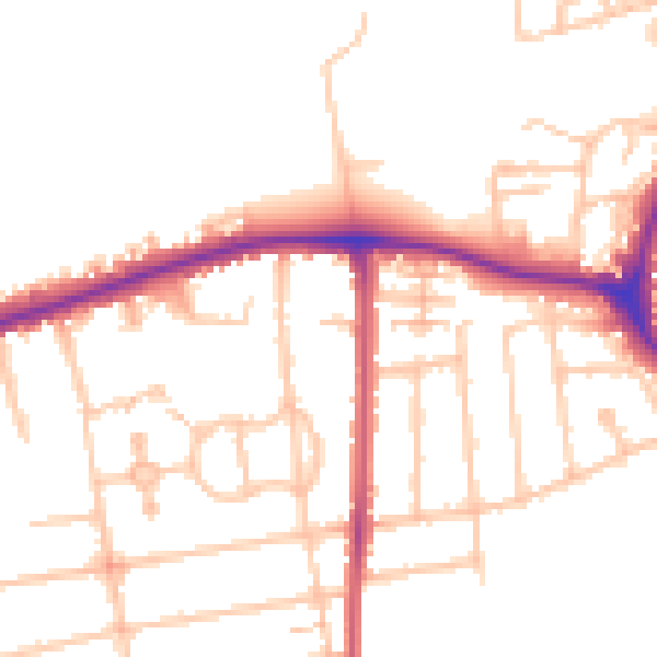 Daytime road noise heatmap for SM6 8EH