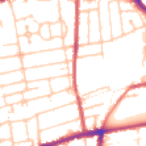 Daytime road noise heatmap for SM6 8EZ