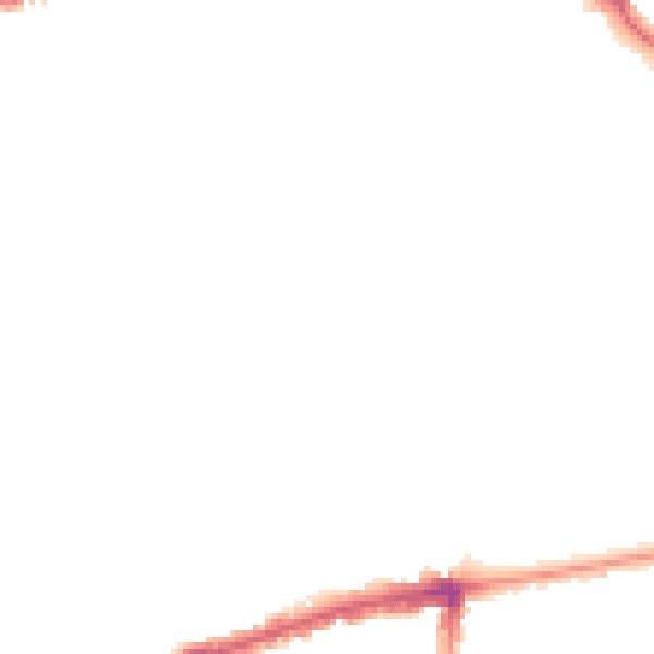 Night-time road noise heatmap for SM6 8EZ