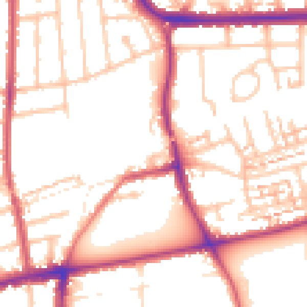 Daytime road noise heatmap for SM6 8LX
