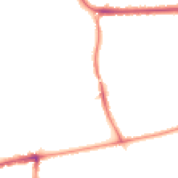 Night-time road noise heatmap for SM6 8LX
