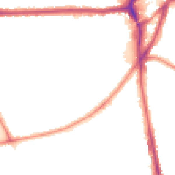 Night-time road noise heatmap for SM6 8NF