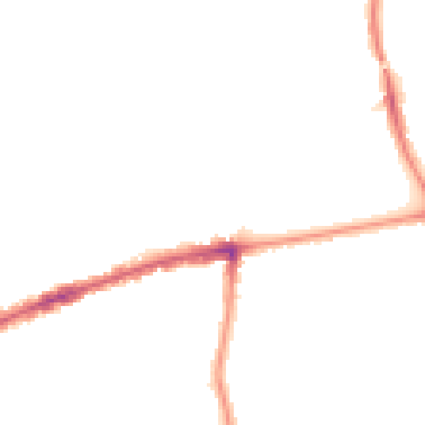 Night-time road noise heatmap for SM6 8PT