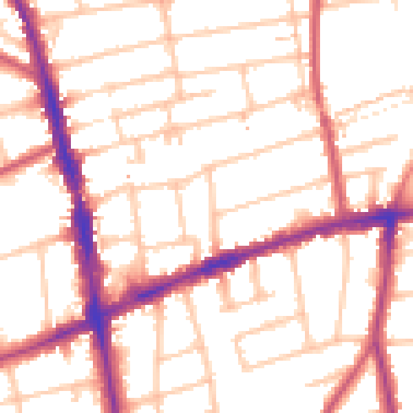 Daytime road noise heatmap for SM6 8PZ