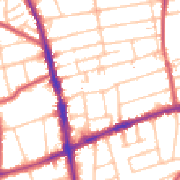 Daytime road noise heatmap for SM6 8QU