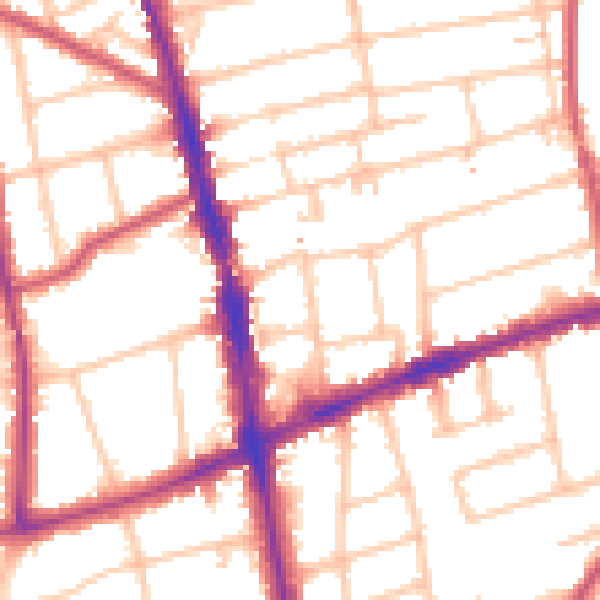 Daytime road noise heatmap for SM6 8QX
