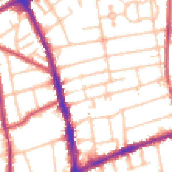Daytime road noise heatmap for SM6 8TE