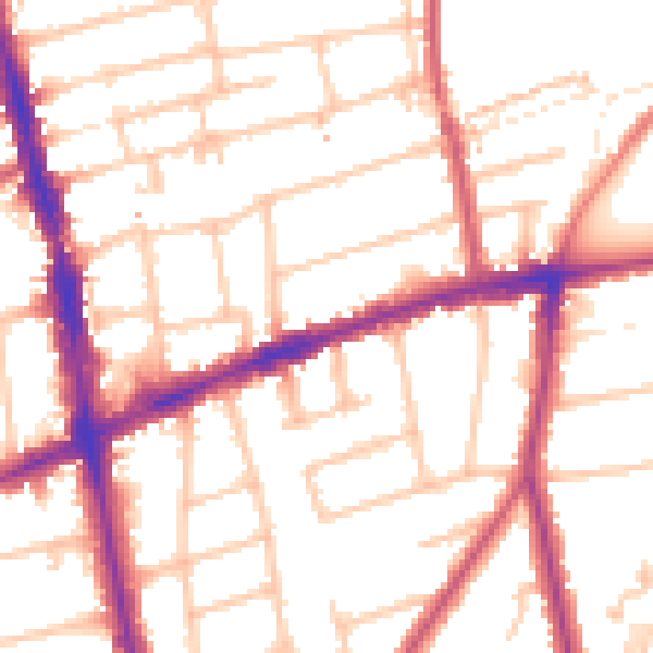 Daytime road noise heatmap for SM6 9AY