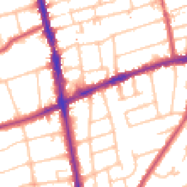 Daytime road noise heatmap for SM6 9BE
