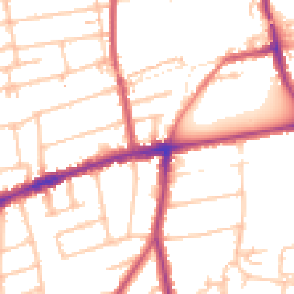 Daytime road noise heatmap for SM6 9BS