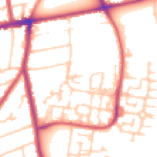 Daytime road noise heatmap for SM6 9DS