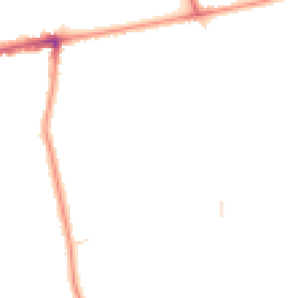Night-time road noise heatmap for SM6 9DS