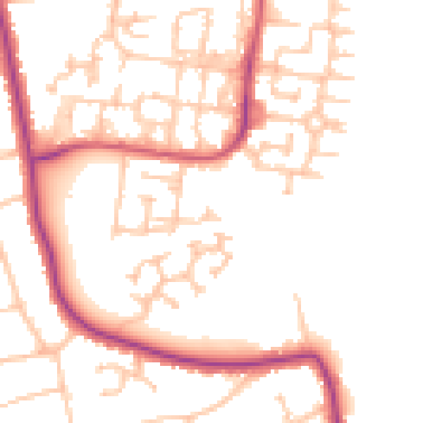 Daytime road noise heatmap for SM6 9ED
