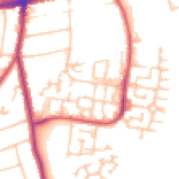 Daytime road noise heatmap for SM6 9HD