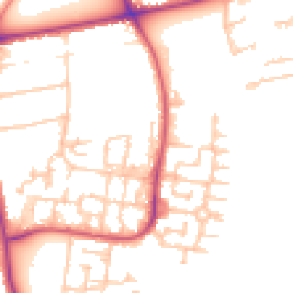 Daytime road noise heatmap for SM6 9JS