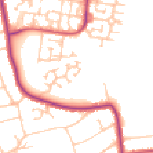 Daytime road noise heatmap for SM6 9LF