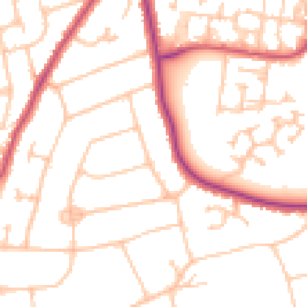 Daytime road noise heatmap for SM6 9LW