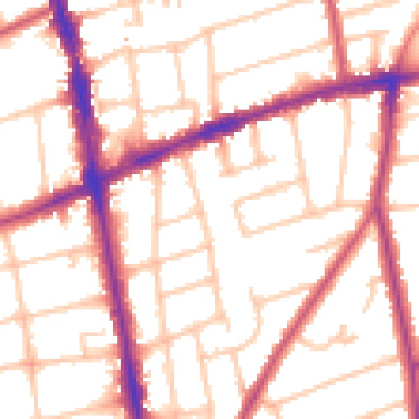 Daytime road noise heatmap for SM6 9PJ