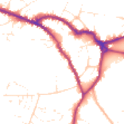 Daytime road noise heatmap for SN10 1BX