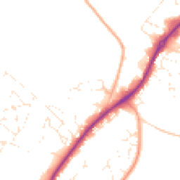 Daytime road noise heatmap for SN10 2HE