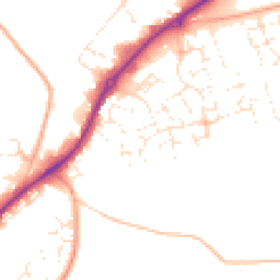 Daytime road noise heatmap for SN10 2RX