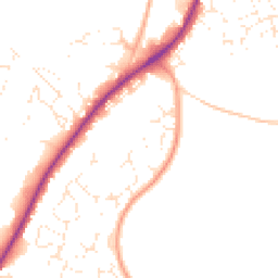 Daytime road noise heatmap for SN10 2SJ