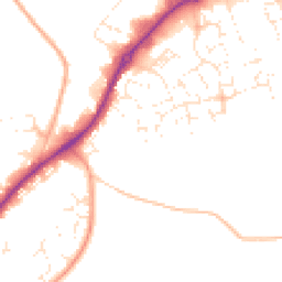 Daytime road noise heatmap for SN10 2SW