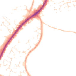 Daytime road noise heatmap for SN10 2TE