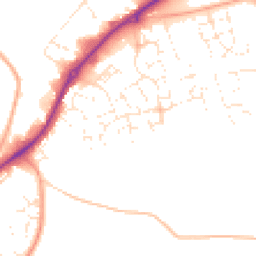 Daytime road noise heatmap for SN10 2UB