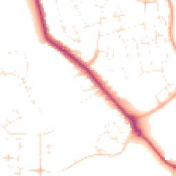 Daytime road noise heatmap for SN10 3EB
