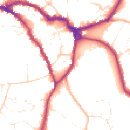 Daytime road noise heatmap for SN10 5BW