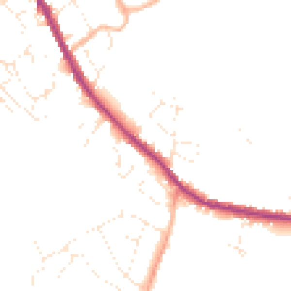 Daytime road noise heatmap for SN11 0AR