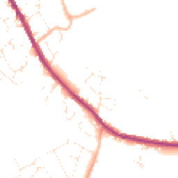 Daytime road noise heatmap for SN11 0AU