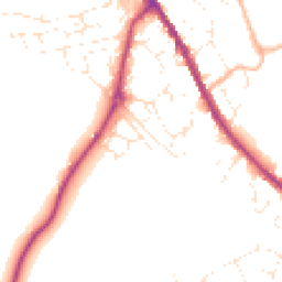 Daytime road noise heatmap for SN11 0FW
